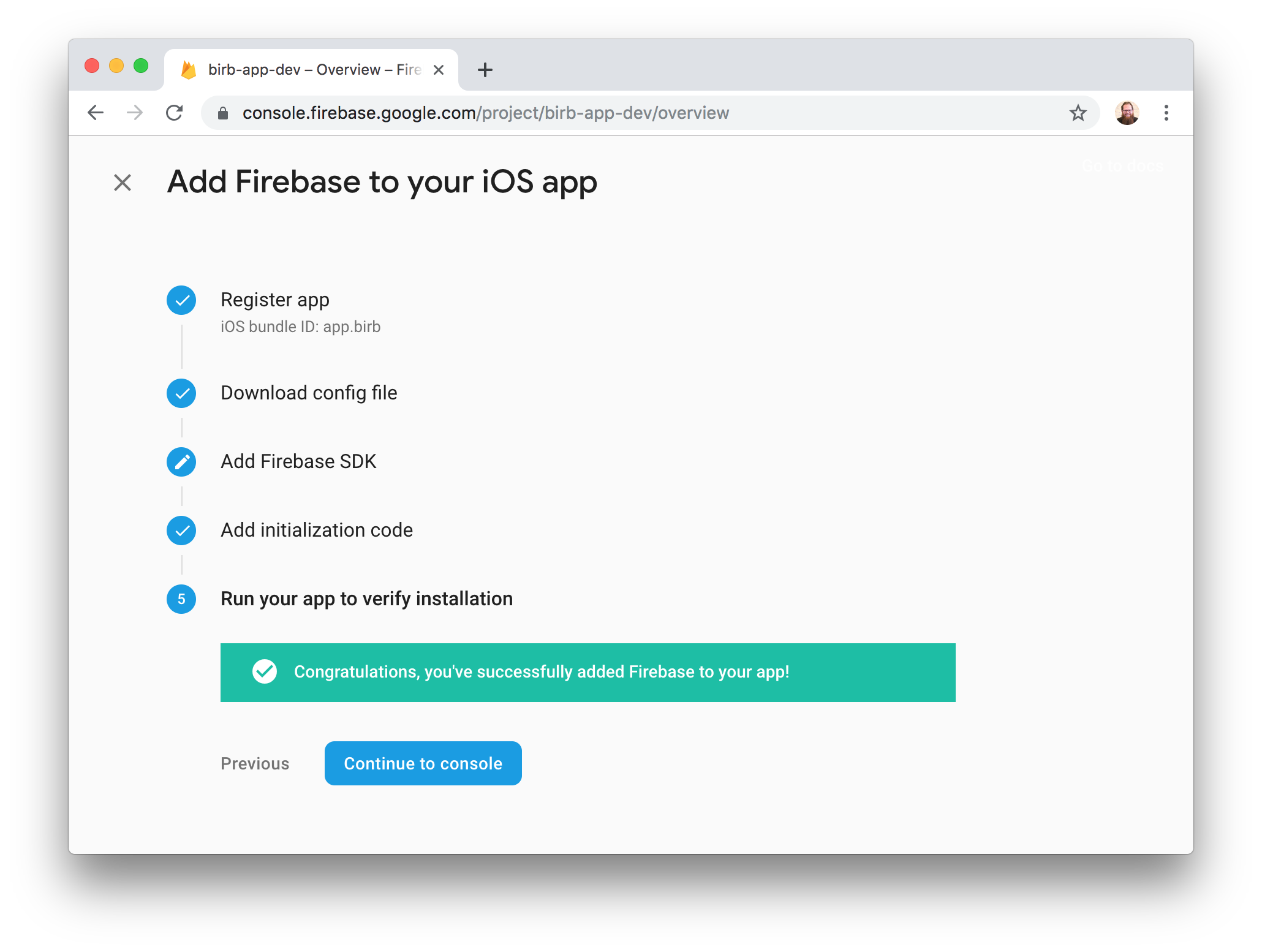 adding Android app to Firebase project