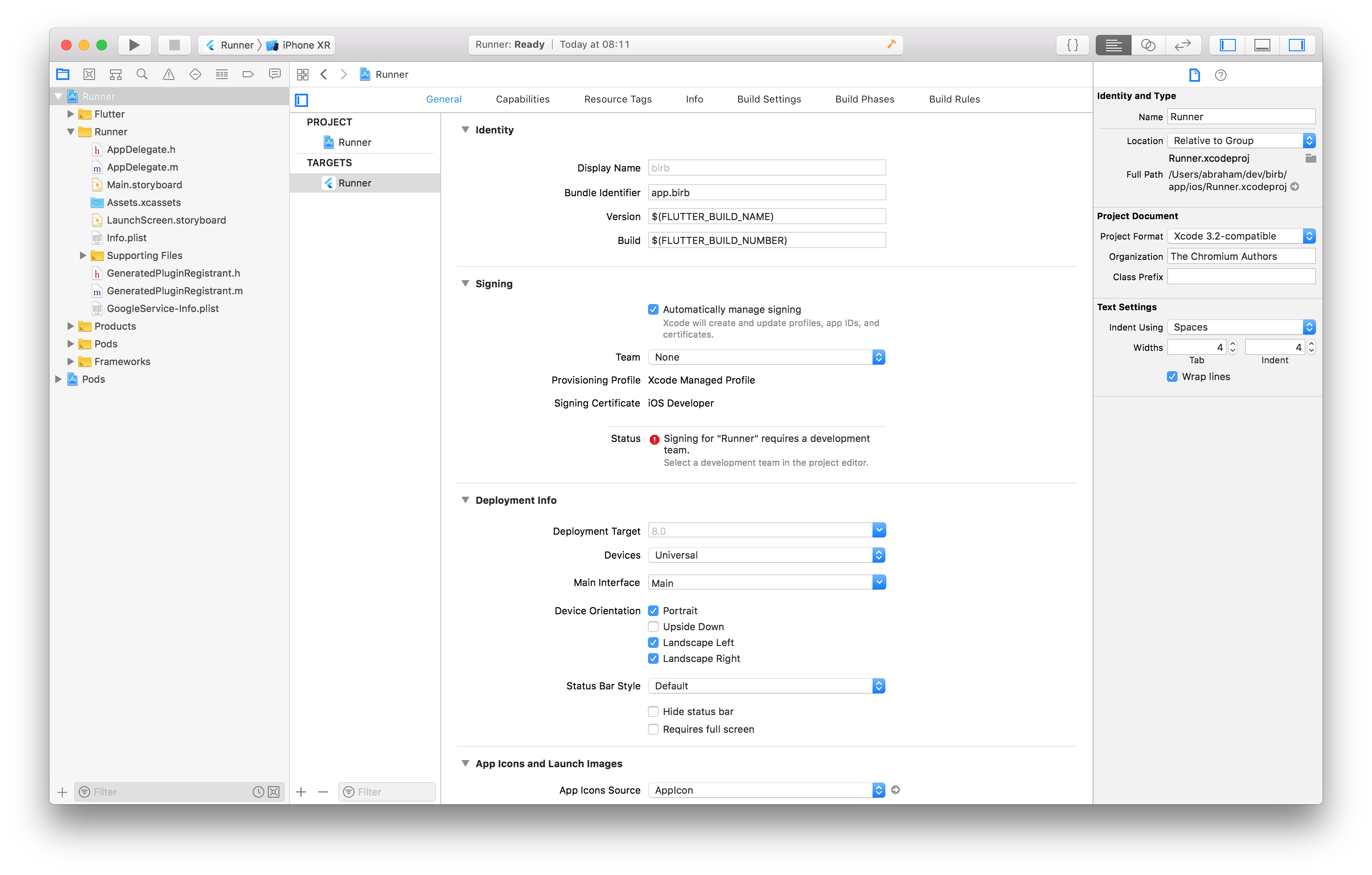 update Bundle identifier in Xcode