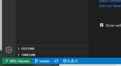 VS Code WSL Indicator